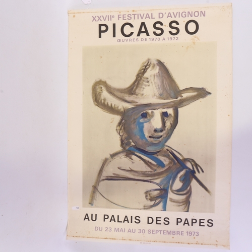 2271 - Pablo Picasso, French Exhibition poster 1972, original lithograph published by Mourlot, sheet size 3... 