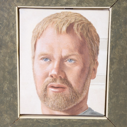 2273 - David Shaw, oil on canvas, head portrait of a man, signed, 10