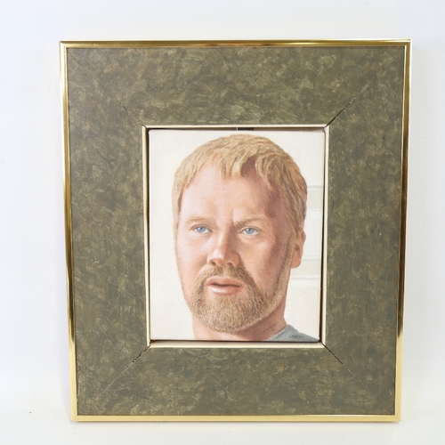 2273 - David Shaw, oil on canvas, head portrait of a man, signed, 10