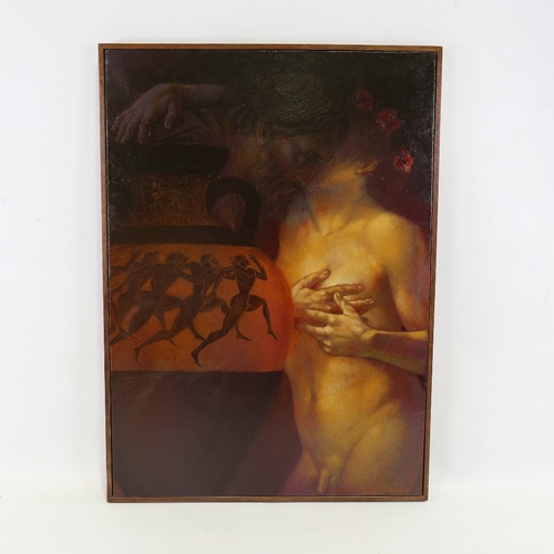 2275 - Antonella Cappuccio, L'Ermafrodito, oil on canvas, inscribed verso with date 1995, 27.5