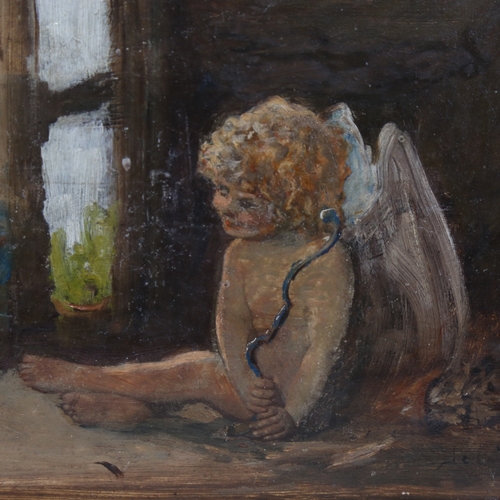 2284 - James Elder Christie (1847 - 1914), Cupid's Message, oil on board, signed, 7.5