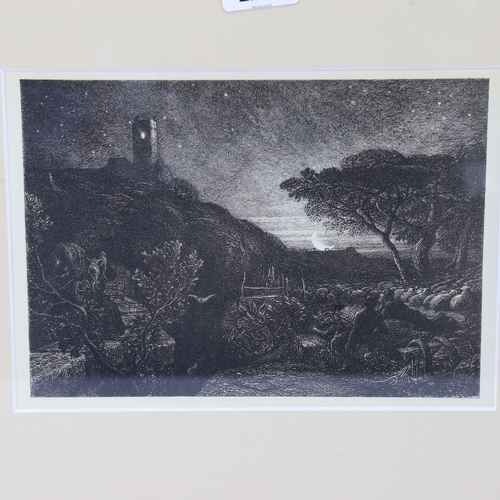 2288 - After Samuel Palmer (1805 - 1881), The Lonely Tower, lithograph, unsigned, image 6.5