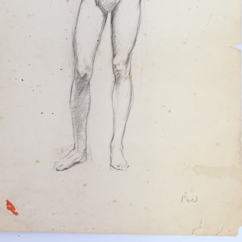 2293 - RICHARD WALLWORK (New Zealand 1882-1955), a group of pencil male life studies (4)