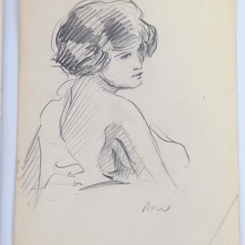 2295 - RICHARD WALLWORK (New Zealand 1882-1955), a group of pencil life studies (4)