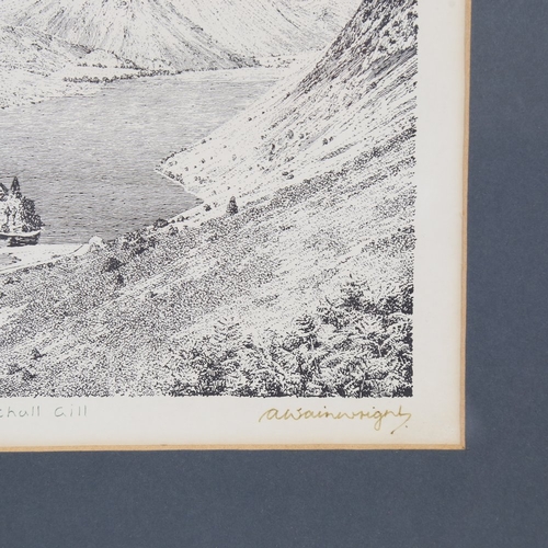 2304 - Alfred Wainwright, print, Wastwater (Lake District), signed in ink, image 6