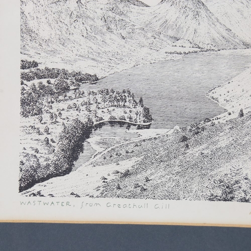 2304 - Alfred Wainwright, print, Wastwater (Lake District), signed in ink, image 6