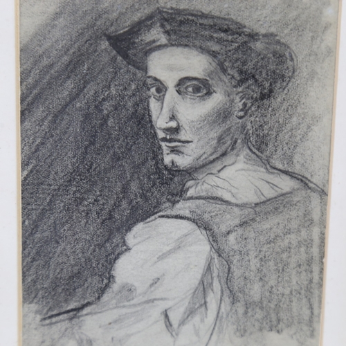 2309 - After Andrea Del Sarto, pencil sketch, a sculptor, unsigned, 5.75