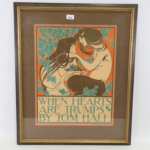 2314 - Will Bradley, Art Nouveau lithograph poster, 