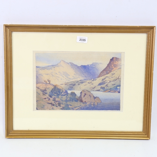 2335 - W Seaby, Highland landscape, colour woodblock print, signed in pencil, image 8