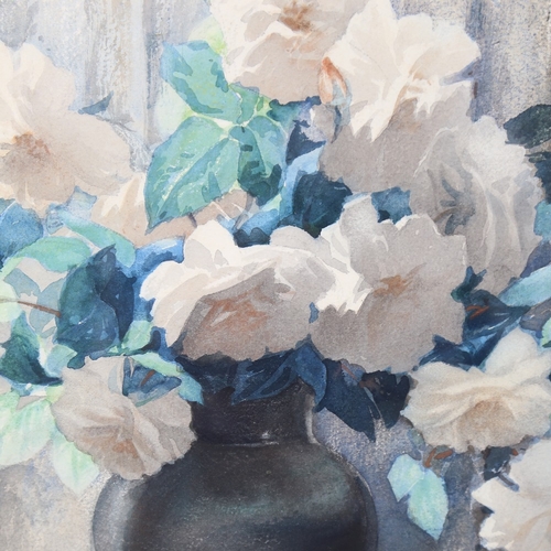 2354 - Arthur Rigden Read (1879 - 1955), roses in a vase, watercolour, signed, 13.5