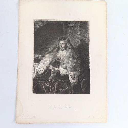 2359 - After Rembrandt, 3 etchings by Massaloff, Waltner, and Durand (3), unframed