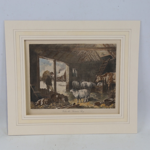 2412 - George Morland, Giles the farmer's boy, hand coloured engraving, image 9