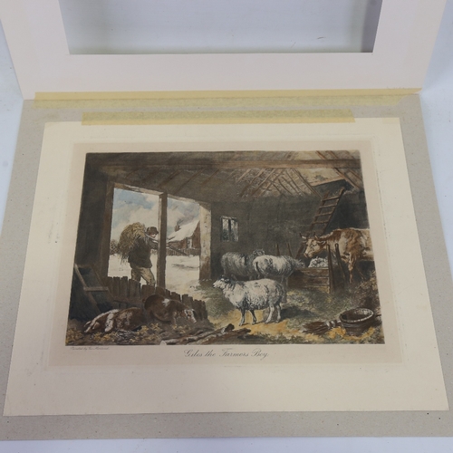 2412 - George Morland, Giles the farmer's boy, hand coloured engraving, image 9