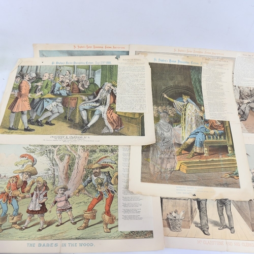 2420 - Tom Merry (circa 1852 - 1902), 6 colour lithographs, political satires from St Stephen's Review (188... 