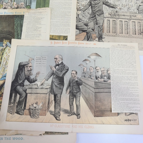 2420 - Tom Merry (circa 1852 - 1902), 6 colour lithographs, political satires from St Stephen's Review (188... 