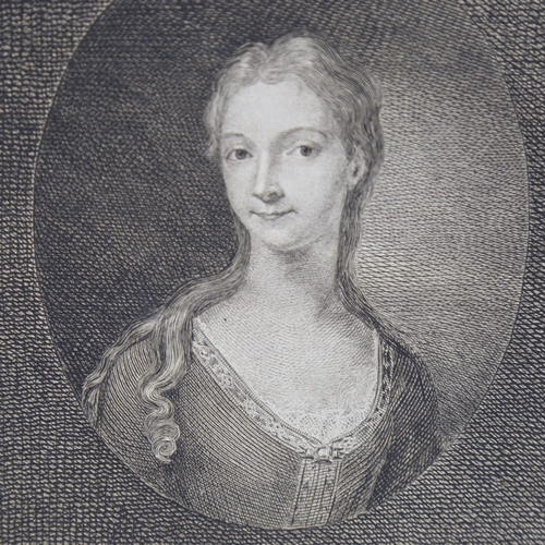 2424 - William Blake after George Romney, portrait of Mrs Cowper, engraving 1802, image 6