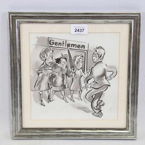 2437 - Randel, original ink and wash cartoon drawing, 8