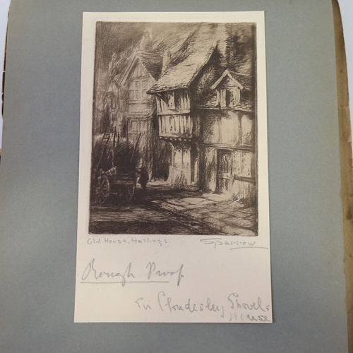 2443 - Sparrow, album of etchings, mainly Sussex scenes and some signed in pencil