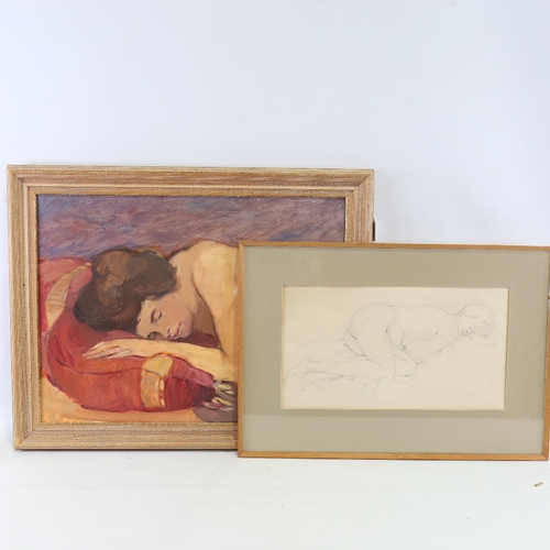 2461 - Eric Rolfe, reclining nude, oil on canvas, signed and dated '85, 18