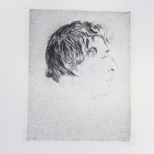 2469 - Herman Struck (1876 - 1944), portrait of Marc Chagall, etching circa 1922, plate size 4.5