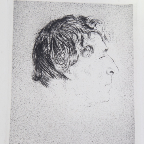 2469 - Herman Struck (1876 - 1944), portrait of Marc Chagall, etching circa 1922, plate size 4.5