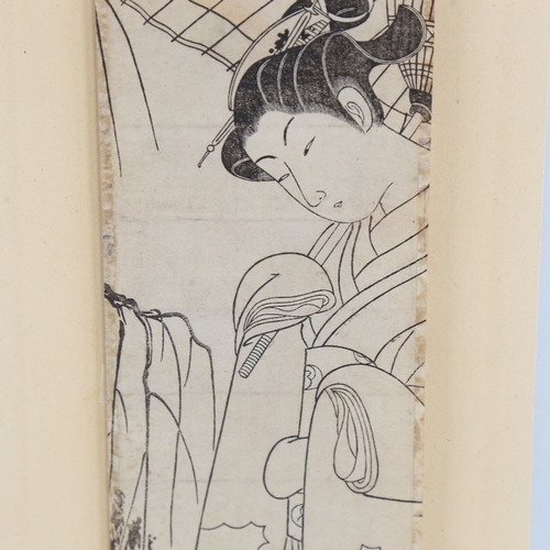 2470 - Circle of Utamaro, early 19th century, woodblock, study of a Geisha, 26