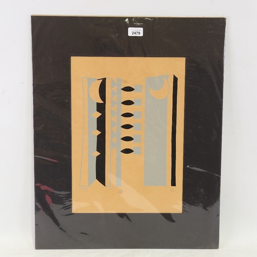 2479 - Andre Bicat (1909 - 1996), abstract lithograph signed in the plate, no. 83/100, 16