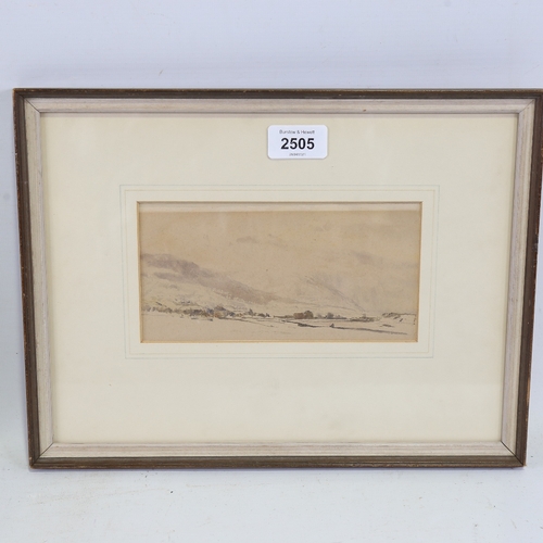 2505 - William Lionel Wyllie (1851 - 1931), extensive landscape, watercolour on paper, 3.5