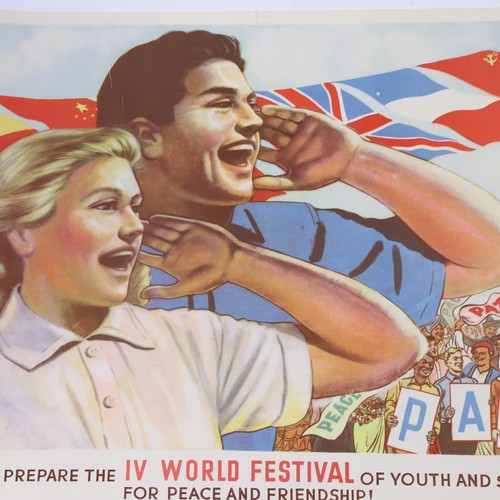 2171 - An original poster for the 1953 IV Youth & Students World Festival, 58cm x 41cm