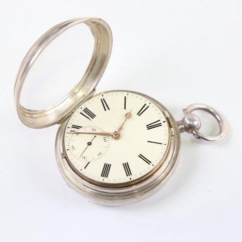 1021 - A 19th century silver-cased open-face keywind Marine Chronometer deck pocket watch, by Frodsham of L... 
