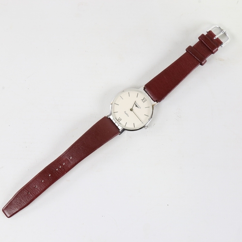 1034 - LONGINES - a stainless steel Sapphire quartz wristwatch, ref. 1680518, white dial with half-hourly R... 