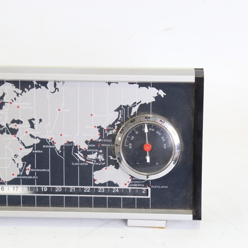 1055 - DERBY - a Vintage electronic world timer DC 2969 desk clock, with world timer tape, analogue clock a... 