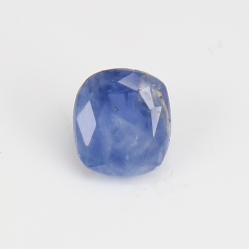 1272 - A 3.51ct unmounted cushion-cut sapphire, dimensions: 9.07mm x 8.18mm x 4.85mm, some indications of t... 