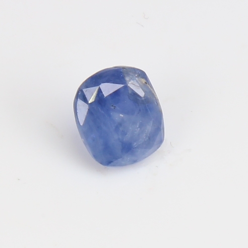 1272 - A 3.51ct unmounted cushion-cut sapphire, dimensions: 9.07mm x 8.18mm x 4.85mm, some indications of t... 