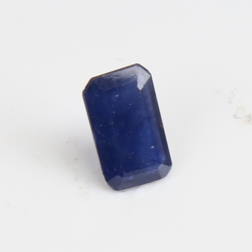 1273 - A 3.73ct unmounted rectangular step-cut Kenyan sapphire, dimensions: 12.14mm x 7.30mm x 3.31mm, no i... 