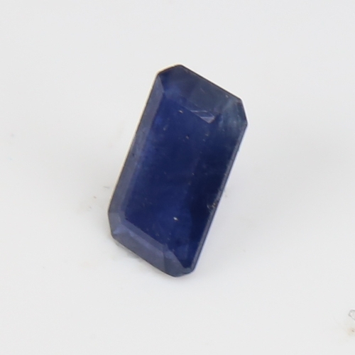 1273 - A 3.73ct unmounted rectangular step-cut Kenyan sapphire, dimensions: 12.14mm x 7.30mm x 3.31mm, no i... 