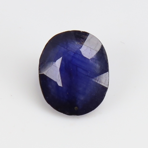 1274 - A 10.31ct oval mixed-cut sapphire, dimensions: 14.57mm x 12.23mm x 5.91mm, evidence of dying, 2.07g,... 