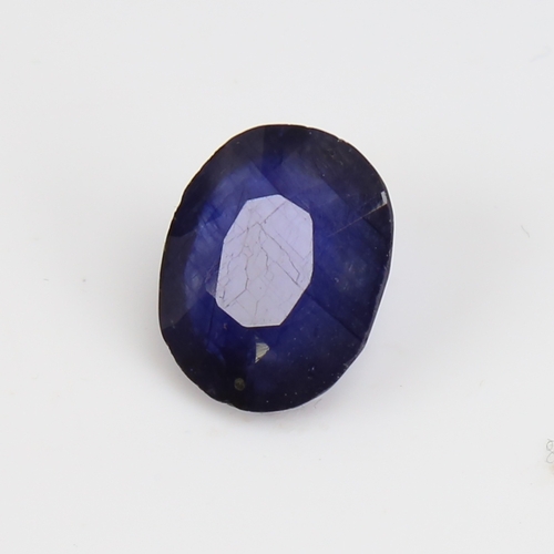 1274 - A 10.31ct oval mixed-cut sapphire, dimensions: 14.57mm x 12.23mm x 5.91mm, evidence of dying, 2.07g,... 