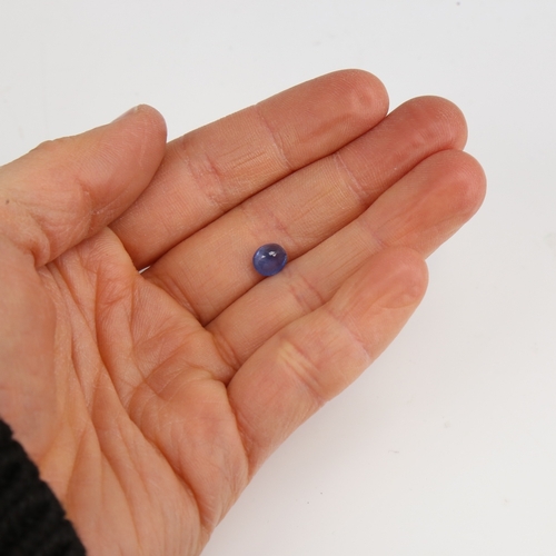 1275 - A 1.29ct unmounted oval mixed-cut Sri Lankan sapphire, dimensions: 6.75mm x 6.01mm x 3.48mm, no indi... 