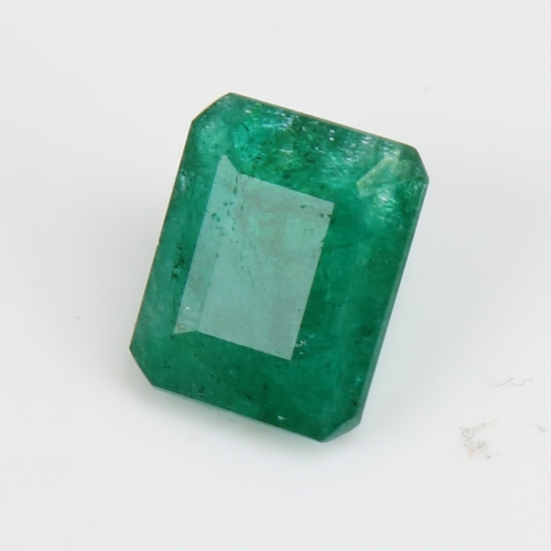 1279 - A 21ct unmounted rectangular emerald step-cut emerald, dimensions: 19.50mm x 15.50mm x 8.50mm, 4.20g... 