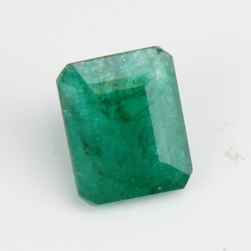 1279 - A 21ct unmounted rectangular emerald step-cut emerald, dimensions: 19.50mm x 15.50mm x 8.50mm, 4.20g... 