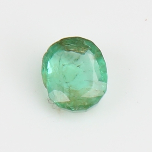 1281 - A 1.40ct unmounted oval mixed-cut emerald, dimensions: 8.00mm x 6.80mm x 3.80mm, 0.29g