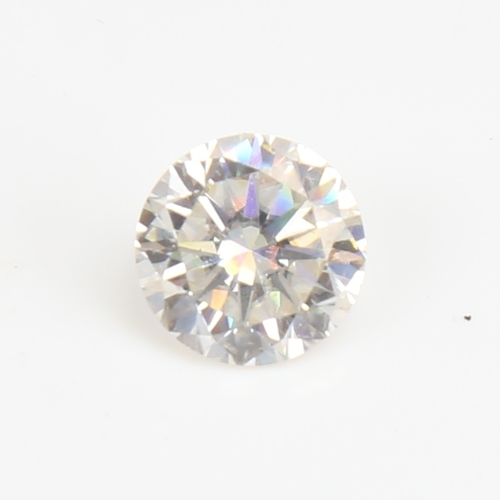 1283 - A 3.15ct unmounted round brilliant-cut moissanite, dimensions: 9.50mm x 5.50mm, with GLI card Certif... 