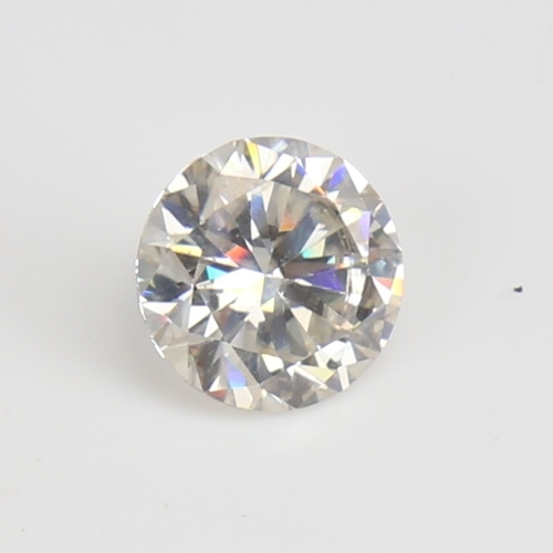 1283 - A 3.15ct unmounted round brilliant-cut moissanite, dimensions: 9.50mm x 5.50mm, with GLI card Certif... 