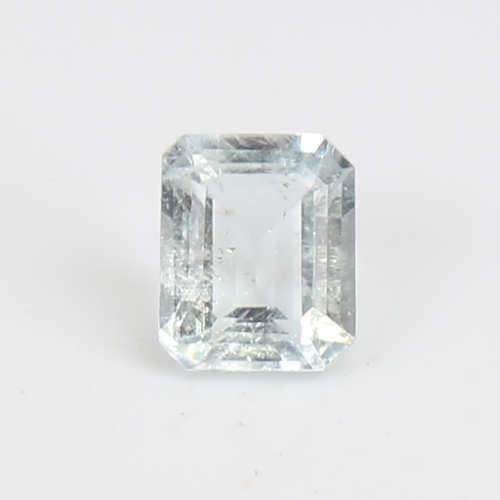 1289 - A 4.25ct unmounted rectangular emerald step-cut aquamarine, dimensions: 11.08mm x 9.21mm x 5.68mm, 0... 