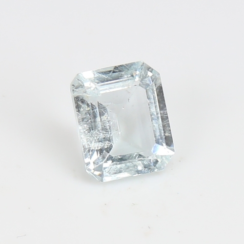 1289 - A 4.25ct unmounted rectangular emerald step-cut aquamarine, dimensions: 11.08mm x 9.21mm x 5.68mm, 0... 