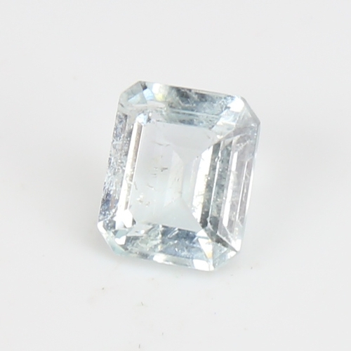 1289 - A 4.25ct unmounted rectangular emerald step-cut aquamarine, dimensions: 11.08mm x 9.21mm x 5.68mm, 0... 