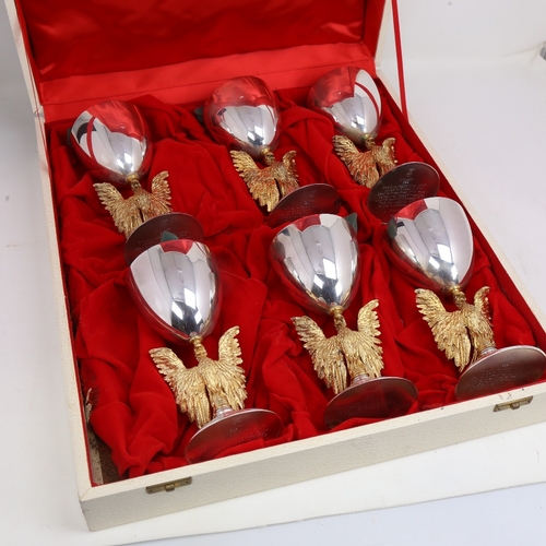 1512 - AURUM - a set of 6 silver and silver-gilt goblets for St Paul's Cathedral, to commemorate the 300th ... 