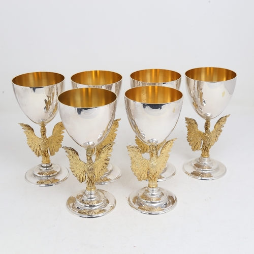 1512 - AURUM - a set of 6 silver and silver-gilt goblets for St Paul's Cathedral, to commemorate the 300th ... 