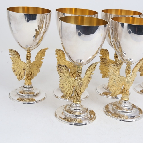 1512 - AURUM - a set of 6 silver and silver-gilt goblets for St Paul's Cathedral, to commemorate the 300th ... 